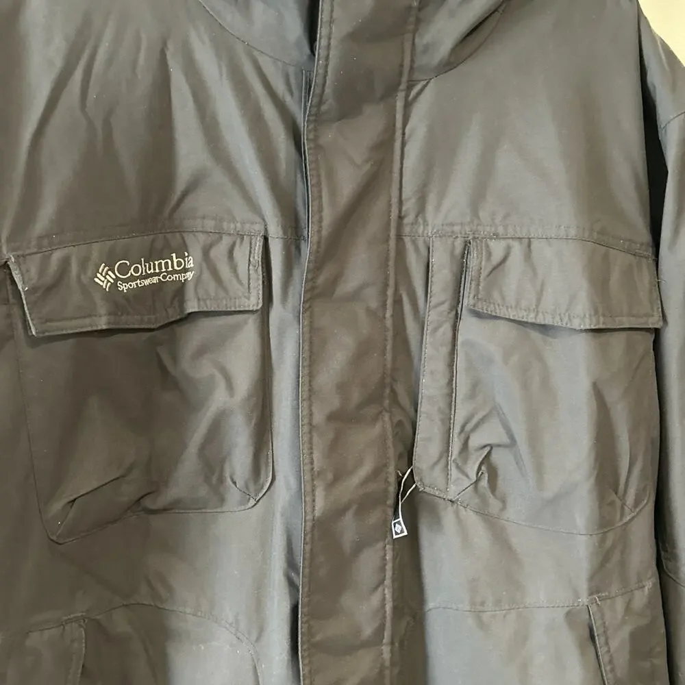 Columbia Mens Insulated Jacket Size Large dk gray - EUC